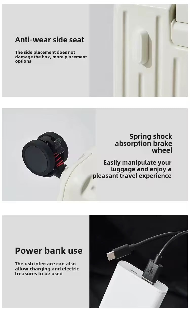 SwiftGlide Expandable Hardshell Luggage – Side-Opening Rolling Suitcase with USB Port, TSA Lock & Coffee Holder