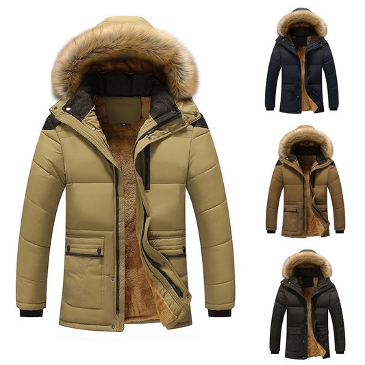 Arctano Men's Plush-Lined Winter Parka - Ultimate Cold Protection