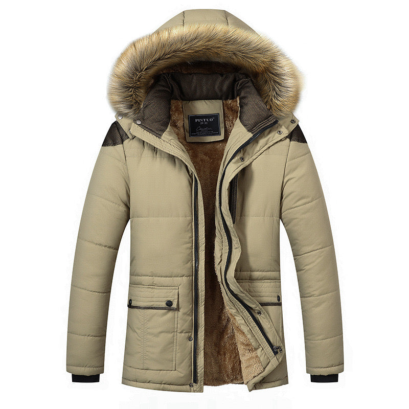 Arctano Men's Plush-Lined Winter Parka - Ultimate Cold Protection