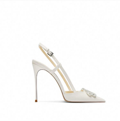 Crystal Embellished Stiletto slingback Heels